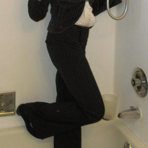 Rampage / Forever Black n White Pinstripe Pants and Coordinating Jacket, size 7.